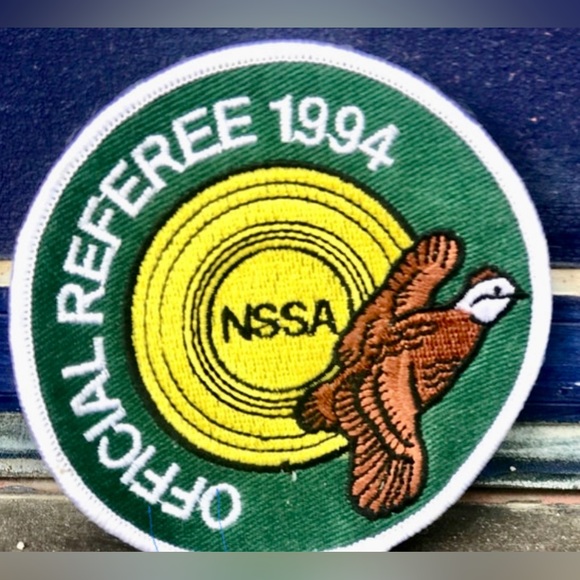 Vintage 1994 Antique OFFICIAL REFEREE NSSA Skeet Shooting Sew On Jacket Patch - Picture 3 of 4